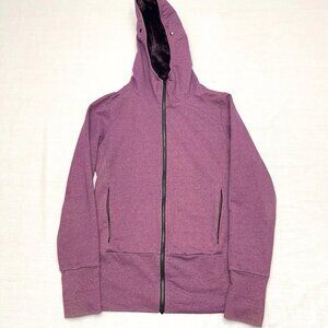 Betabrand Women’s Purple Knockout‎ Travel Zip Up Hoodie Size Small